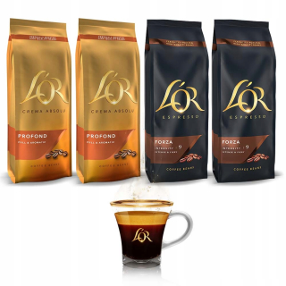 Zrnková káva - Červená káva L'alebo 100% Arabica 2kg + ZADARMO!