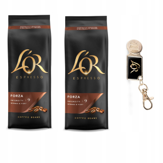Zrnková káva - Kávové zrná L'OR Espresso Forza 1 kg (2x500 g)