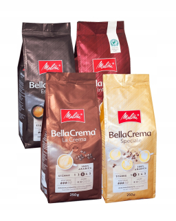 Zrnková káva -  Grainy Coffee Melitta Bellacrema 4 x 250g