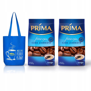Zrnková káva - Káva Beans Prima Finezja 450gx2 + Bezplatná taška
