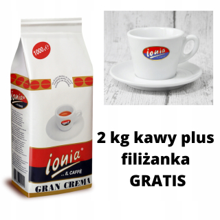 Zrnková káva - Káva zrna Sicília Ionia Gran Crema 2 + ZADARMO