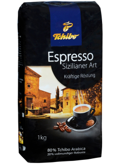 Zrnková káva - Káva Beans Tchibo Espresso Siziliáns Art 1 KG