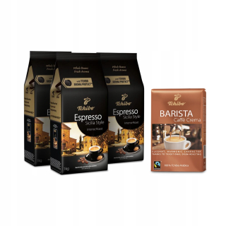 Zrnková káva -  Káva Beans Tchibo Sicilia 3kg + 0,5 kg kávy