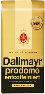 Zrnková káva -  Kávové zrná bez kofeínu Dallmayr 500 g