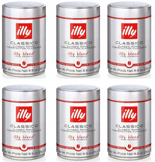 Zrnková káva -  Grainy Coffee Illy Classico 100% Arabica 6 x 250g