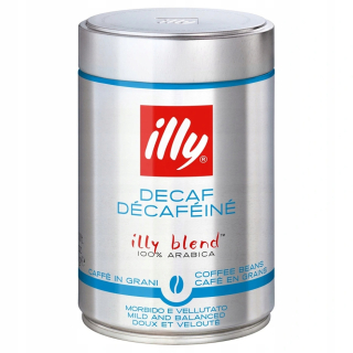 Zrnková káva -  Kávové zrná Illy Decaf bez kofeínu 250g