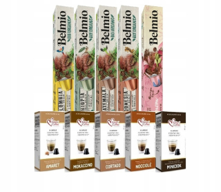 Kávové kapsule - Single Pôvod a Cappuccino Káva pre Nespresso 100