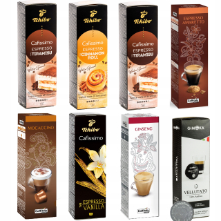 Kávové kapsule - Káva chuťové kapsuly Tchibo Cafissimo a Caffitaly