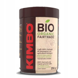 Káva mletá - Kimbo Bio Organic 250g mleté kávy v plechovke