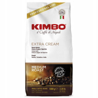 Zrnková káva -  Kimbo Extra Cream 1kg kávové zrná