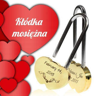 Darček na Valentína - Visiaci zámok pre milencov dvojité srdce
