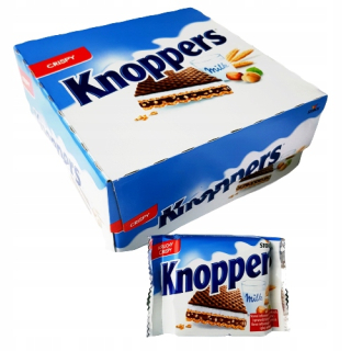 Knoppers oblátky s maticami 25g 24ks balenie
