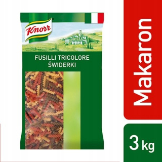 Knorr cestoviny Fusilli Tricolore Świdki 3 kg