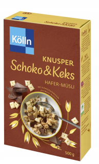 Kölln chrumkavá čokoláda a müsli cookies 7 x 500 g
