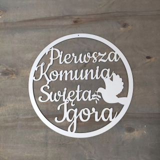 Prvé sväté prijímanie - Veniecový okraj a meno Meno Wall Meno