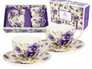 Sada 2 šálky 2x250ml Pansies pre darček
