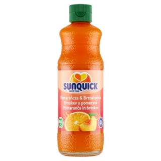 Oranžový a broskyňový nápojový koncentrát 580 ml