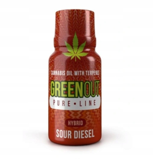 CBD - Konope Greenout Green Out Čistý Sour Diesel Hybrid