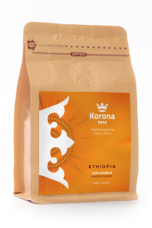 Zrnková káva -  Korona 1912 Etiópia Yirgacheffe zrnitá 250g