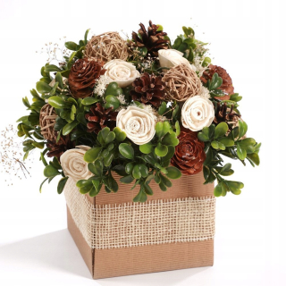 Darčekový kôš, kytice kvetov a rastlín, flowerbox