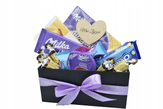Darčekový kôš Darčekový kôš narodeniny Milka