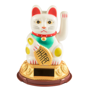 Ázijska kuchyňa - Šťastná mačka Maneki-neko biela (8,75 cm)
