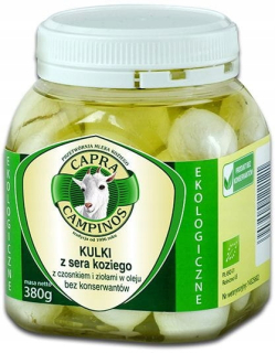 Kozi syrové gule s cesnakom a bylinkami v biologickom oleji
