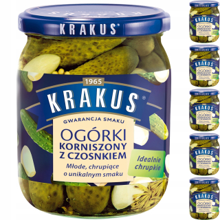 Cracus Cucumbers Gherkins s cesnakom 6x500g