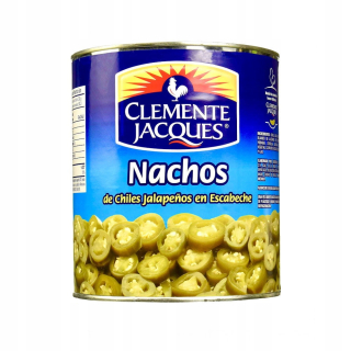 Mexická kuchyňa - Sliced Chili Pepper Jalapeno Nacho 2.8kg Clem.