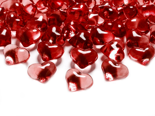 Darček na Valentína - Crystal Hearts for Decoration - Confetti - 30 ks