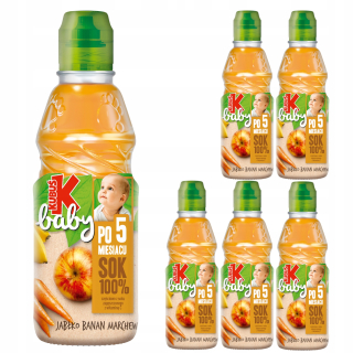 Winnie Baby Juice 100% Apple Banana Carrot 6 x 300ml