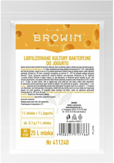 Bakteriálne kultúry pre jogurt pre 25 l mlieka BROWIN