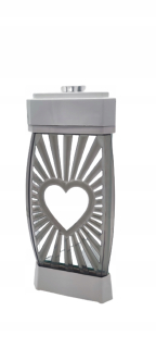 Glam Lantern - sólové srdce / biela - 1 kus