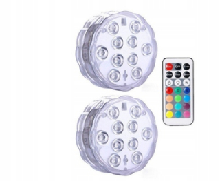 Halloween - Bezdrôtová lampa 10 LED vodotesné diaľkové ovládanie RGB