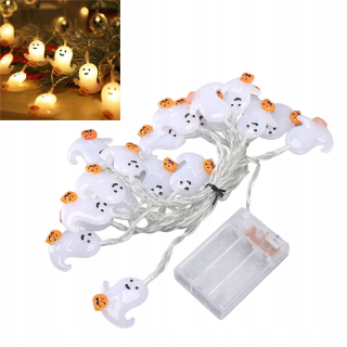 Halloween - Lampy Garland reťazec 20led Halloween Ghosts