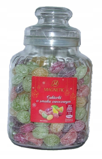 Káva bez kofeínu -  Ovocie Candy 1kg + sklo dekoratívne jar veľký