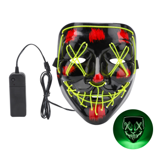 Halloween - Ledpat -Brown Halloween Mask Green Party