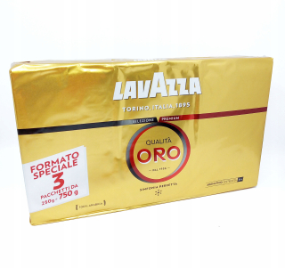 Zrnková káva -  Lavazza 3x250g Quality Oro Mollon Coffee '3pack'