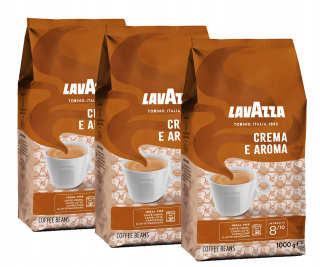 Zrnková káva - Lavazza Crema E Aroma 1KGX3 Sada granulovanej kávy