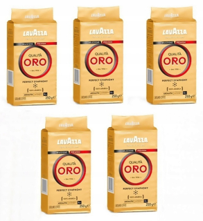 Káva mletá - Lavazza QUALITA ORO Mletá káva 5x250g ČERSTVÁ !!