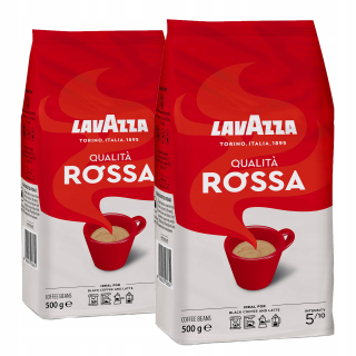 Zrnková káva - Lavazza Quality Rossa 2x500g Káva Beans