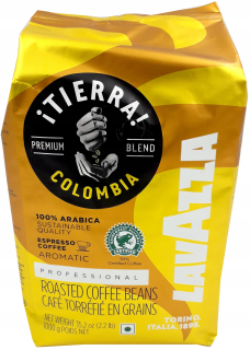 Zrnková káva -  Lavazza Tierra Kolumbia 1kg Granulárna káva