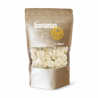 Sušené ovocie - Lyofilizované plátky banánov ovocia - gymbeam 100 g