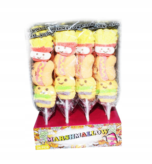 FAST FOOD MARSHMALLOW penová lízanka 35g 24ks