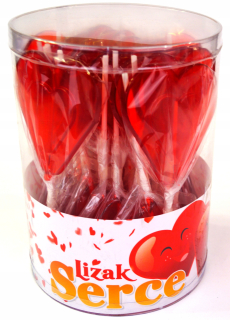 Lollipop Heart v trubici "Valentine" 30 ks