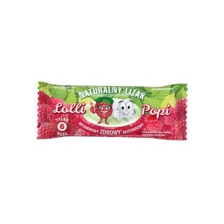 Prírodný lízatko bez cukru Raspberry 6 g [40ks] Lolli