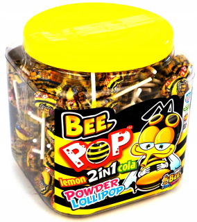 Práškové lízanky Johny Bee 2v1 125 ks