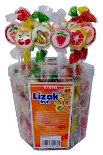 Lízanky so vzorom Karamelové ovocné lízanky 8g 100 ks