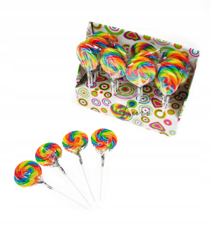 Lollipops okrúhle farebné špirály 30g 20ks