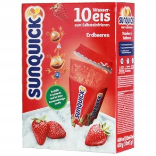 Zmrzlina s jahodovým džúsom 10 kusov